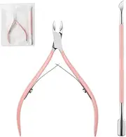 Cuticle Pusher,Nail Remover Manicure Nippers Tool Set,Stainless Professional Etching Scraper Cutter Tools Kit,Steel Metal Care Ended Clipper Trimmer,Clean Remove Stuff Cross Cuticles Clippers,for Men