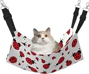 EdWal Ladybug 1 print Soft Sleeping Hammock Cat Hammock for Cage Hanging,Pet Hammock Bed Adjustable for Small Animals