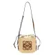 【LOEWE 羅威】Beehive 酒椰纖維 草編 蜂窩 肩背包 水桶包 自然色 古銅色