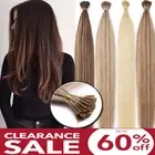 1G 200S I Tip Stick Pre-bonded Keratin Remy Human Hair Extensions Micro Beads HG