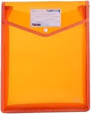 Plastic Punched Wallets A4/A5 Size Waterproof Transparent File Bag Folder Envelope Expansion File Wallet Storage File Folder with Snap Buckle and Pocket