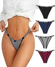 [Avidlove] Womens Sexy Underwear Cotton String Bikini Panties Ladies Low Rise Hipster Sexy High Cut Cheeky Underwear