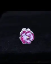 AUTHENTIC Pandora Pink pansy Flower Charm 790777C01 NEW