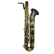 EM music black nickel body gold key Baritone Saxophone with phoenix engraving
