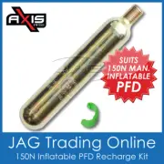 AXIS Co2 PFD RECHARGE RE-ARM KIT - MANUAL INFLATABLE LIFEJACKET Cylinder & Clip