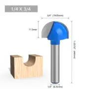 1Pc 6Mm 1/4 Shank Ball Nose Router Bit Set round Milling Cutter for Wood CNC Rad