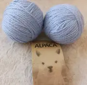 Blue Sky 100% Alpaca Sport Weight Yarn 2 Skeins #30 Pale Blue 120 Yds Soft!