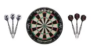 Viper Bristle Dartboard + Fatal Shot Steel Set + Raven Steel Set