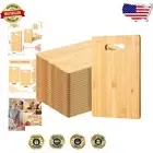 Sturdy Bamboo Cutting Boards Set - 12 x 8 Inch for Meats, Cheese & Vegetables