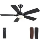 Ceiling Fans with Lights and Remote, 46 Inch Modern Ceiling Fan with Light, B...
