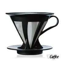 在飛比找ETMall東森購物網優惠-【TCoffee】HARIO-V60免濾紙黑色濾杯