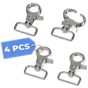 4Pcs Swivel Snap Hooks - Heavy Duty Carabiner Clips - 2.2" Stainless Steel Snap
