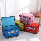 Box Kids Room Car Toy Box School Bus Collapsible Storage Box Large Cartoon