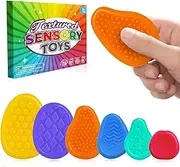 Fidget Toys Sensory Texture Stone: 6 Pack Soft Fidget Stress Toys for Autism Kids, Quiet Calm Down Toys for Classroom Student Anxiety Relief, Special Needs Item for Toddler Girls Boys Adults