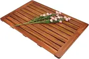 Utoplike Teak Wood Bath Mat, Shower Mat Non Slip for Bathroom, Wooden Floor Mat Large for Spa Home or Outdoor 81 x 45 cm
