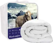 Australian Made Merino Wool Quilt/Doona/Duvet 700GSM (140X210Cm Single)