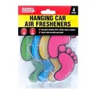 4 Pcs Fresh Feet Car Van Home Air Fresheners Vanilla Ocean Apple Berry Scents