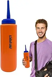 Squeezers Water Bottle for Sports | 1L Sport Sports Rinussible Water Bottles Leak-proof | Fashion Sports Water Bottle with Long Nozzle for Ice Hockey, Running