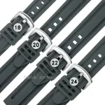 WATCHBAND / 各品牌通用 舒適耐用 輕便 運動型 加厚矽膠錶帶 灰色