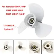 Boat Propeller for Yamaha Outboard Engine 60HP-130HP 15Tooth 13 1/4x17-K