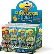 12X Toxic Waste Slime Licker Squeeze Sour Candy 2.47oz Tubes - Case of 12
