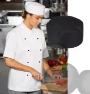 Chefs Cap Black Or White Hat Size S/M L/XL Chef Skull