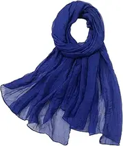 [Generic] 49er Scarf Women Women Summer Casual Colorful Multicolor Solid Color Chiffon Thin Regular Silk Scarf Scarf Knit Scarf for Men