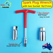 T Bar Spark Plug Wrench Socket 16 21 mm Flexible Driver Auto Hand Tools Work DIY