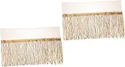 TEHAUX Pcs Tassel Trim for Dance Stage Costumes Fringe Trim Fashionable Hip Tassel Decoration for Clothing