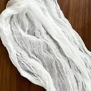 120 Inch White Cheesecloth Table Runner - 10Ft Cotton White Gauze Arch Backdr...