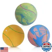 SCHITEC Dog Squeaky Ball Toys, Interactive Tennis Balls for Fetch Play, Latex