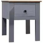 Durable Nightstand Bedside Cabinet Table Grey Pine Panama Range Solid Pinewood