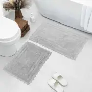 Royal Blaze 2x Bath Mat Crochet Reversible Rug, Rec Medium 21"x34"/Small 18"x26"