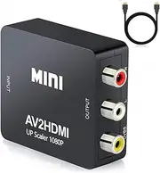 RCA to HDMI,AV to HDMI Converter, Deeroom 1080P Mini RCA Composite CVBS Video Audio Converter Adapter Supporting PAL/NTSC for TV/PC/ PS3/ STB/Xbox VHS/VCR/Blue-Ray DVD Players