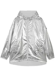Moncler Jubba Hooded Shell Jacket - Silver - 1 1