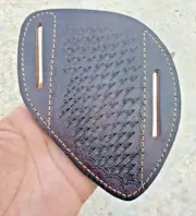 Handmade Folding Blade Pocket Knife Pancake Leather Sheath Fixed Blade Belt