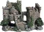 MMIAOO Fish Tank Castle, Aquarium Decorations Ornaments, Resin Castle Accessories for Betta Shrimp Turtle