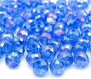 2 3 4 6mm Faceted Crystal Glass Beads for Jewelry Making DIY Loose Spacer Beads Earring Bracelets Supplies (Color : Z63 Blue ab, Size : 2mm About 170pcs)