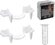 ViLLex Retractable Halloween Vampire Fangs, Reusable Halloween Vampire Fangs Fake Teeth, Dentures Cosplay Props for Kids Adults Halloween Carnival, Parties, Role‑Playing