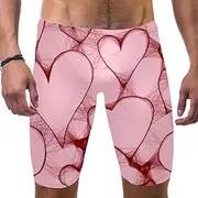 [VBFOFBV] Men's Printed Jammer Swimsuit Swim Shorts, Peacock Flower Floral Vintage Art