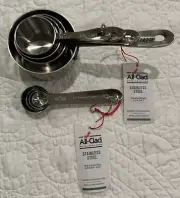 NWT All-Clad Stainless Steel Measuring Cups & Measuring Spoons Set 8-pieces!