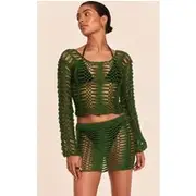 Petite Emerald Green Knit Long Sleeve Top, Emerald Green