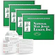 2025 Mahjong Cards Set with Hands and Rules Guide, Large Size Mahjong Game Set for Beginners and Experts (Green)