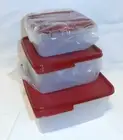 BNIP TUPPERWARE BASIC LINE CANISTERS 3 piece set (KEEPTABS)