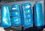Matallic Blue Splint Brushing Boots | Horse size set of 4 fronts/hinds New