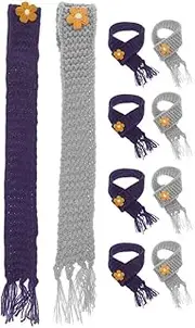 ibasenice 10pcs Mini Scarves for Crafts Cute Tiny Scarf Knitted Small Scarf Wine Bottle Decor Scarf DIY Doll Clothes Little Animal Pet Cat Decoration