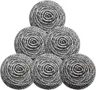 6 Pack Stainless Steel Scrubber Set - Magic Eraser for Kitchen & Bathroom