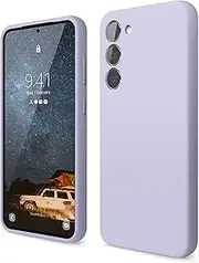[elago] Liquid Silicone Case Compatible with Samsung Galaxy S23 Plus Case, Premium Silicone, Full Body Protection - 4 Layer Shockproof Phone Cover, Anti-Scratch Soft Microfiber Lining (Lavender)