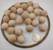 7/8" Dia. Unfinished Wood Round Ball Spheres 25pc Packs Lot #WS04