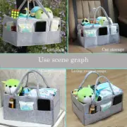 Diaper Caddy Baby Nappy Bin Infant Wipes Bag Nursery Organizer Storage Basket